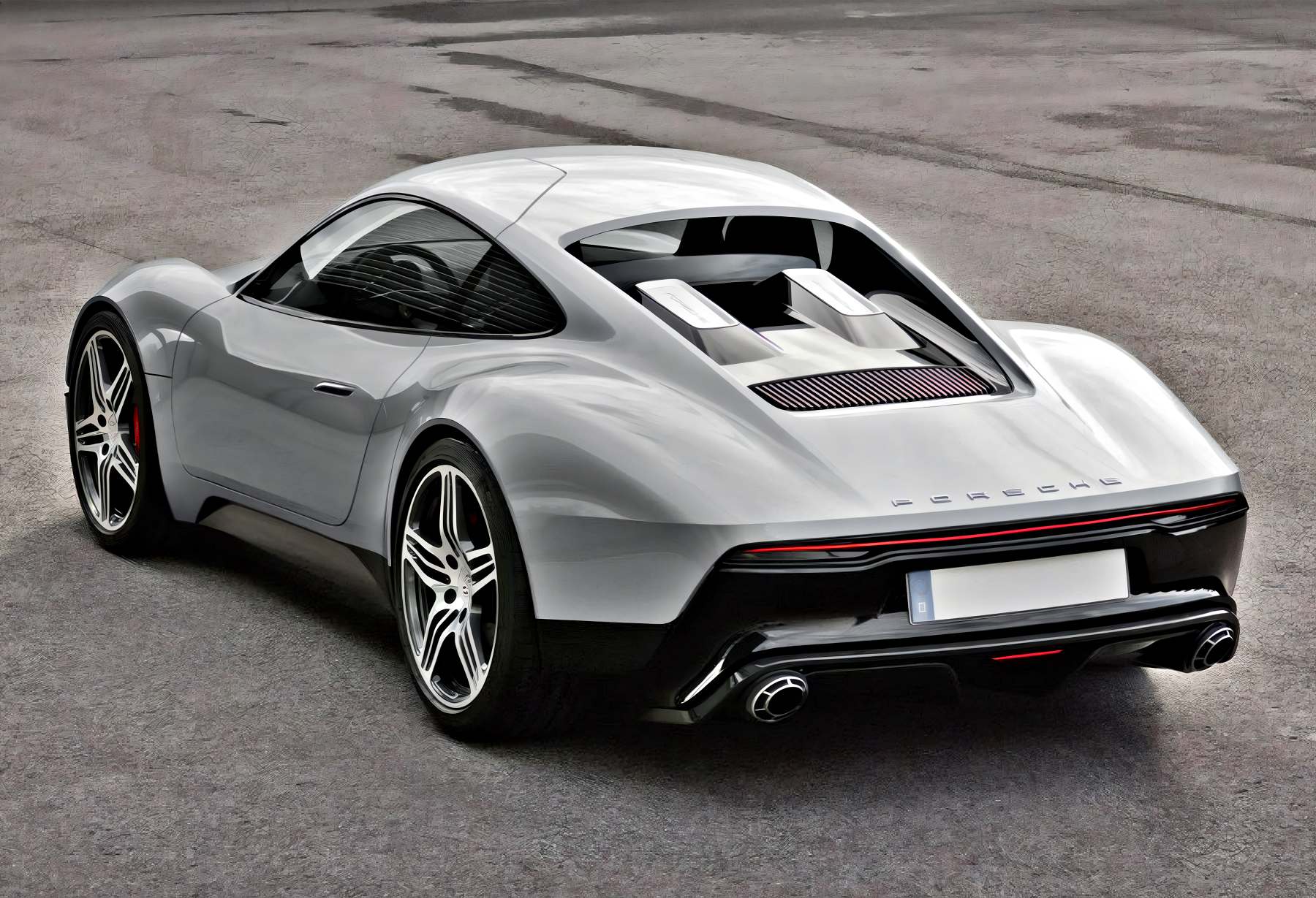 Porsche Flat-Eight Supercar official exterior hero view