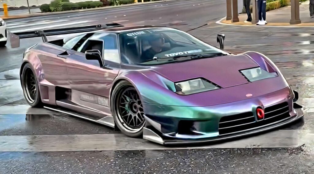 Bugatti EB110 Makes Rare Appearance as Radical Wide Body Creation at Las Vegas Concours official exterior hero view