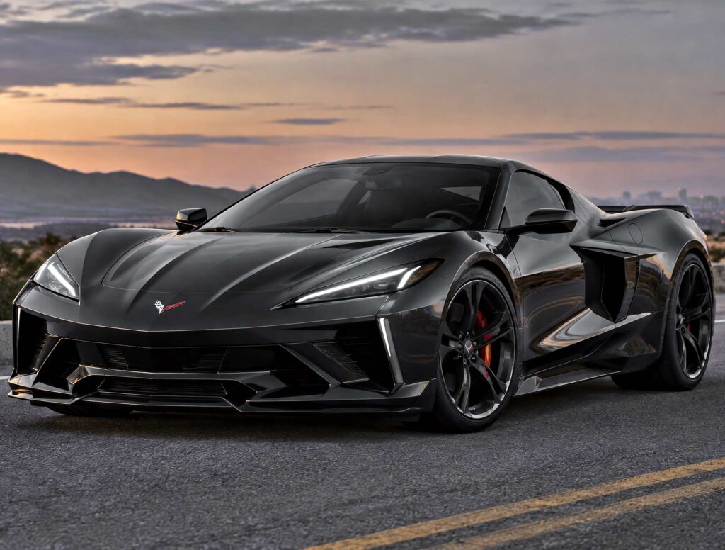 Electric Chevrolet Corvette official exterior hero view