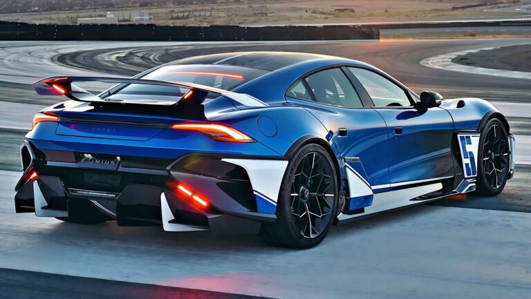 Karma Eximius Bespoke Brings a Nearly 1,200HP Track-Focused Hybrid Four-Seater to Las Vegas official exterior hero view