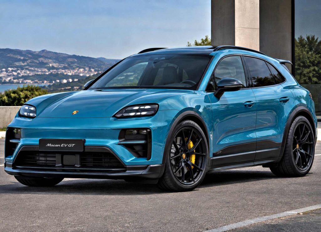 Porsche Macan GT EV official exterior hero view
