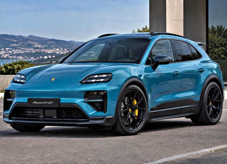 Porsche Macan GT EV official exterior hero view