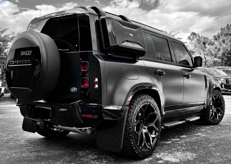 2022-Satin-Black-Wrapped-Land-Rover-Defender-on-Avorza-Forged-Wheels