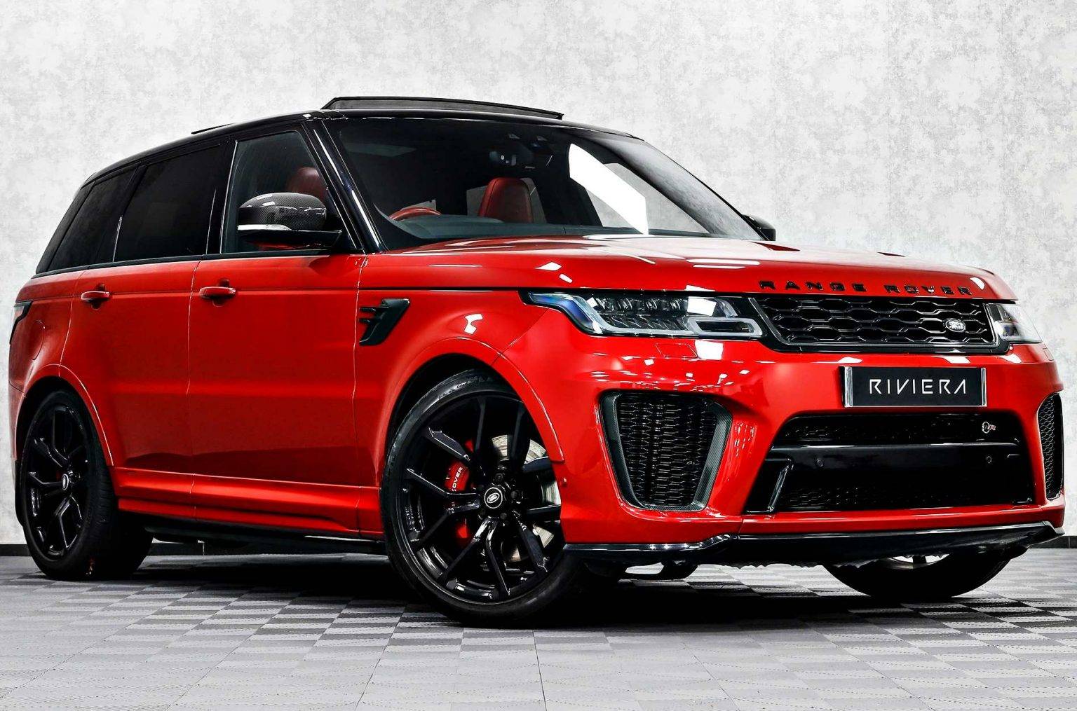 Red Open Rover 2022 Range Rover SVR Finished in Firenze Red | Range Rover Fans