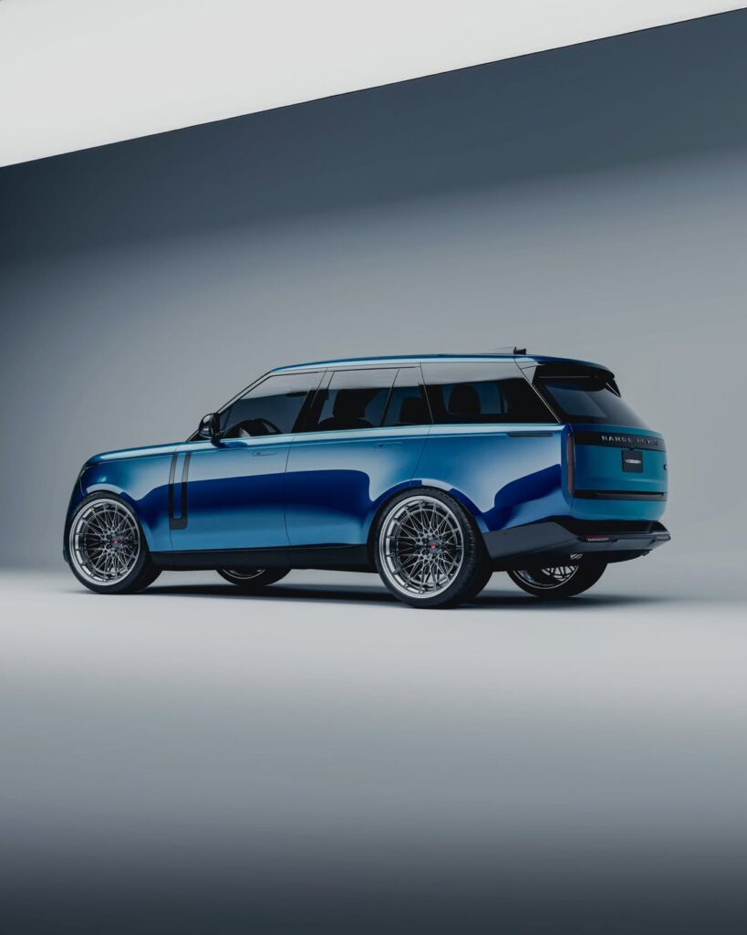 Range Rover Svo Blue Royal Blue Range Rover SV on Custom Vossen Wheels