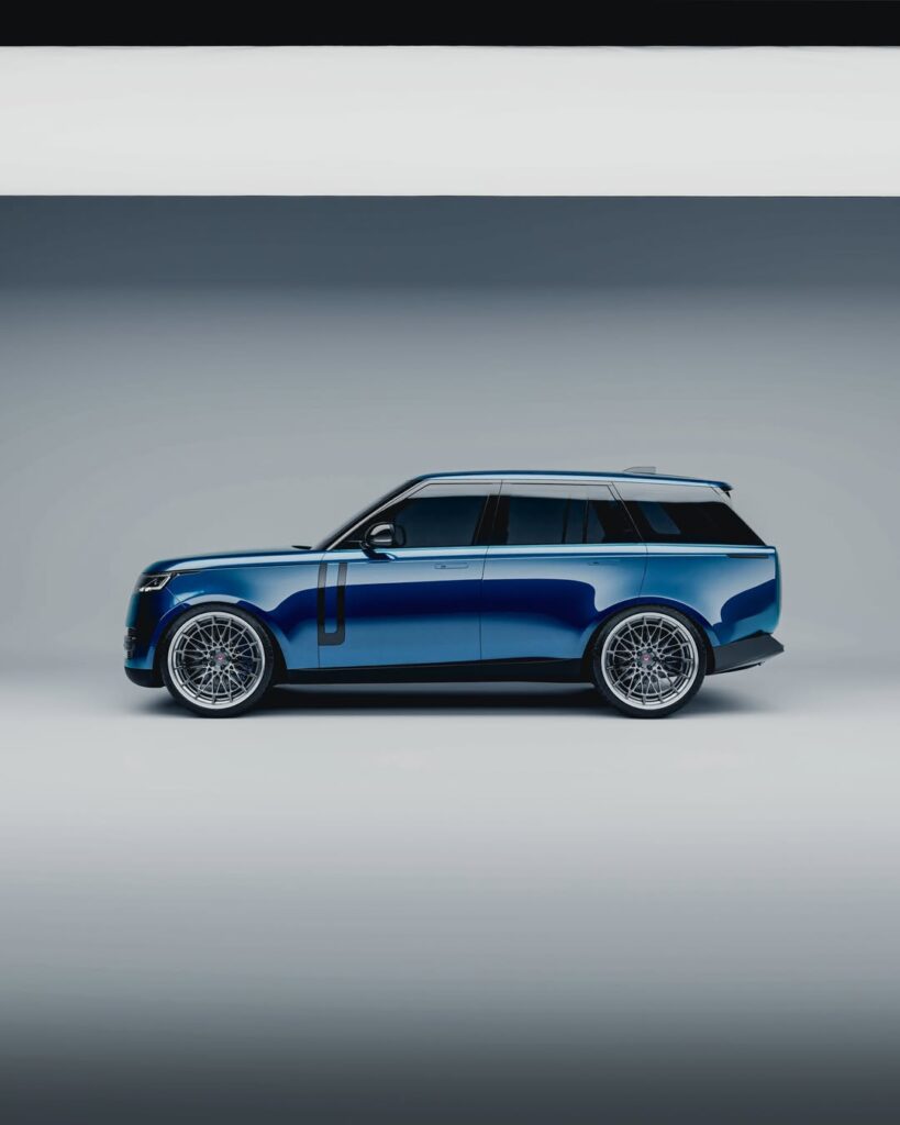 Range Rover Svo Blue Royal Blue Range Rover SV on Custom Vossen Wheels