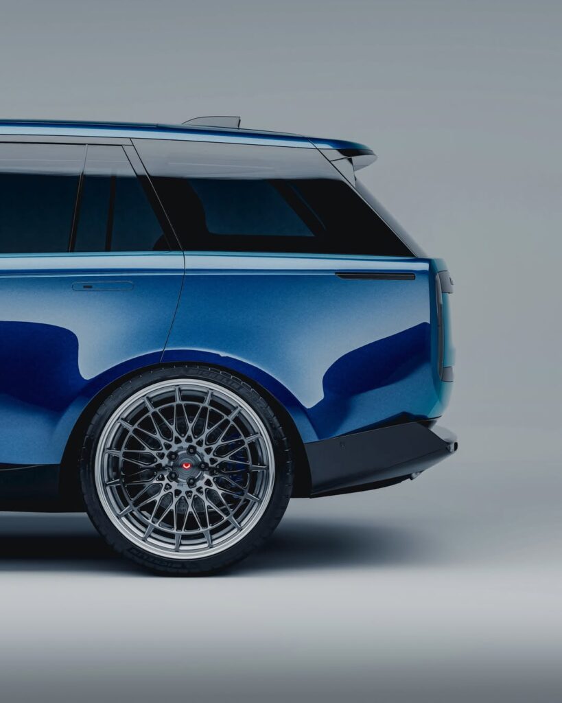 Range Rover Svo Blue Royal Blue Range Rover SV on Custom Vossen Wheels